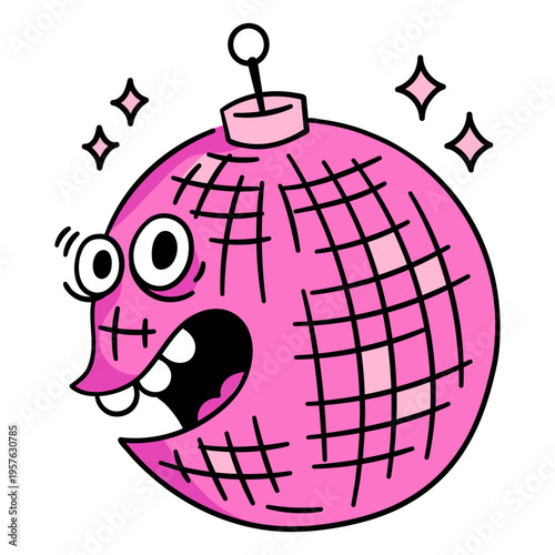 Pink disco ball
