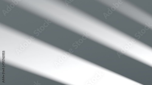 Abstract window lines shadow moving backdrop, looped animation, 3d rendering. Light shade silhouette overlay effect, blur background, 4k. Cycled move sunshade line blinds template.