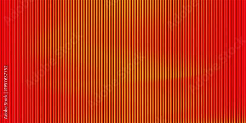 Red orange yellow ribbed glass. Vector ribbed glass texture background. Mesh gradient. acrylic ribbed bath surface. Reeded glass background semitransparent overlay. Bath wall window