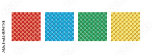 ホログラム 背景素材 4色セット メタリック キラキラ 格子柄 テクスチャ（赤・青・緑・黄）