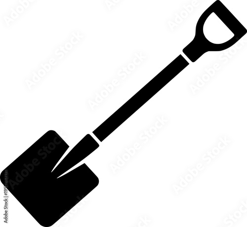 vector clip art snow shovel for web and graphic design
