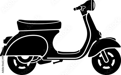 vector clip art scooter on white background for web and graphic design
