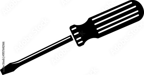 vector clip art screwdriver on white background for web and graphic design
