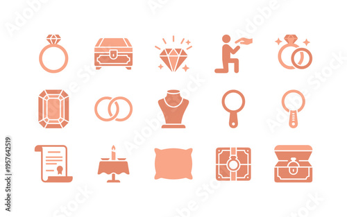 Luxury solitaire proposal ring, premium hinged ornament casket, brilliant gem shimmer icon, asking hand gesture silhouette,