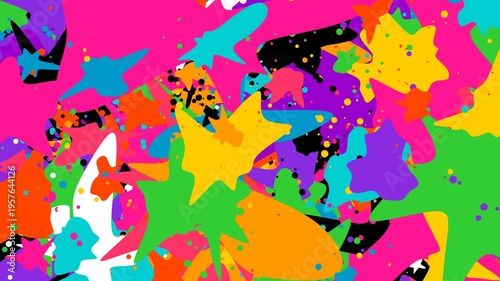 Colorful Paint Splash Transition Animation Background