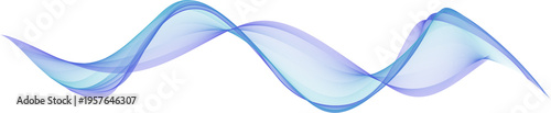 Abstract Blue Wave Light Overlay
