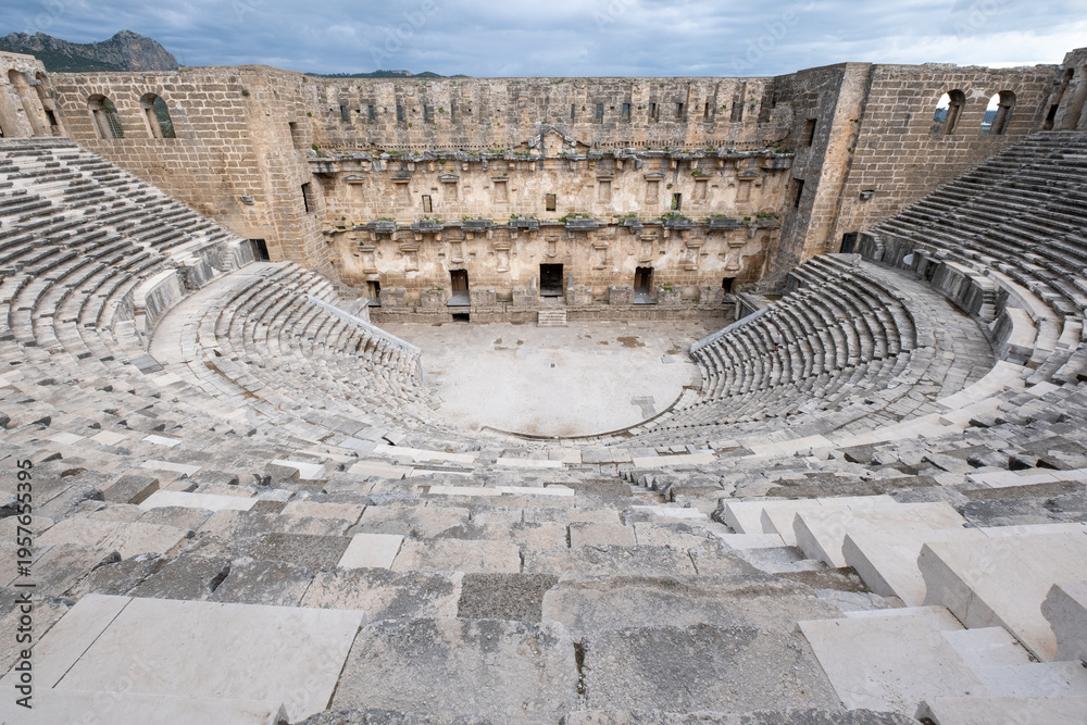 Naklejka premium Aspendos Ancient Roman Theatre in Antalya Turkey