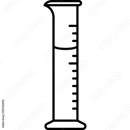 Minimalistic graduated cylinder outline icon
