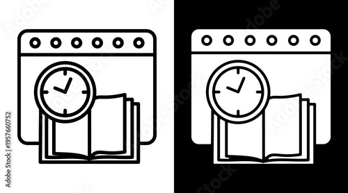 Administration Icon. Two-Tone Version On Black And White Background