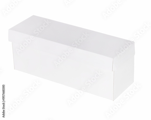 Long White Cardboard Box With Lid
