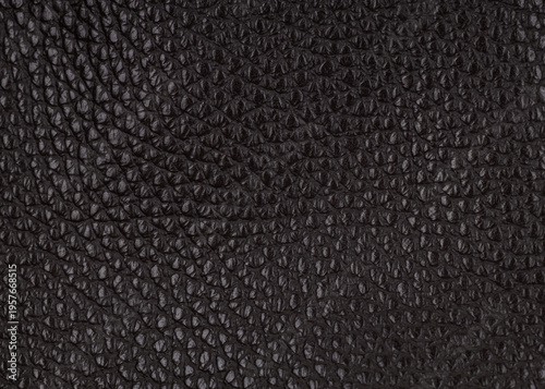 Black Leather Texture Detailed Surface Background