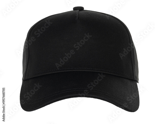 Black Baseball Cap Isolated On White Background
