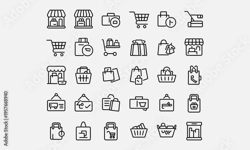Foto Shopping icon set