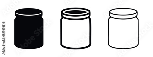 Open Medicine Bottle Icon Set. Pharmaceutical Pill Container Symbol Collection for Health and Wellness.