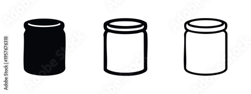 Closed Medicine Bottle Icon Set. Pharmaceutical Pill Container Symbol Collection for Health and Wellness.