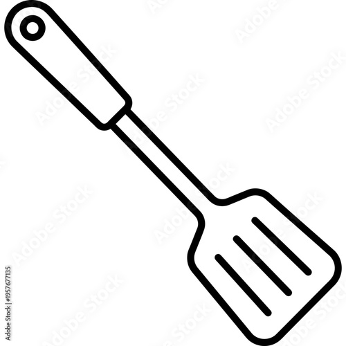 Minimalistic kitchen spatula turner outline icon