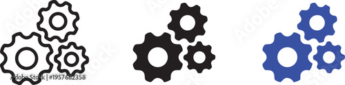 Gears Illustration: Illustrative depiction of interlocking gears, symbolizing concepts of mechanism, interconnection, and industrial precision. 