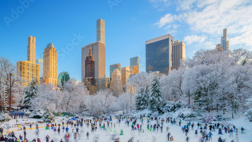 Wallpaper Mural Skating in Central Park Torontodigital.ca