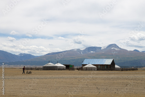 Rest area in remote area in Altai Tavan Bogd National Park, Mongolia