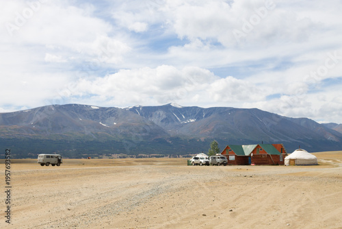 Rest area in remote area in Altai Tavan Bogd National Park, Mongolia