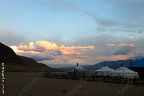 Rest area in remote area in Altai Tavan Bogd National Park, Mongolia