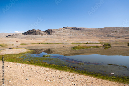 Khoton lake landscape, Altai, Mongolia, Tsengel district