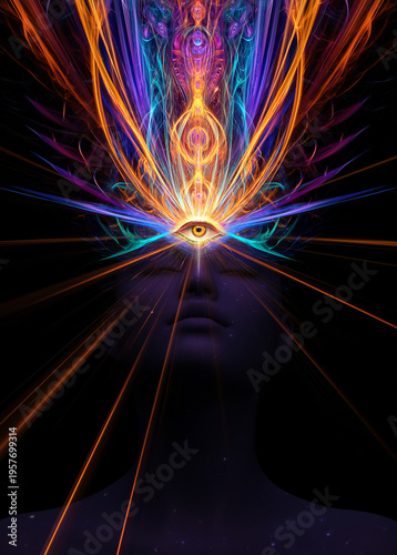 Abstract Spiritual Vision: Psychedelic Colors and Cosmic Light for Meditation and Enlightenment