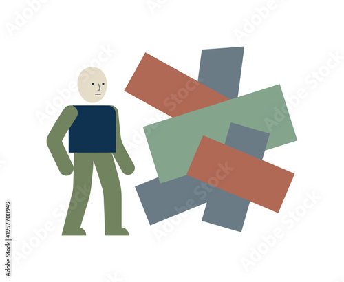 Work intention alignment challenged as overlapping direction blocks introduce tension and competing signals. Stylized editorial