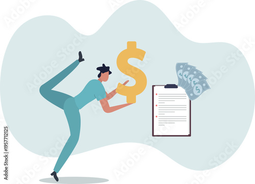 Financial checkup, diagnose income, expense and investment plan, wealth management or insurance concept.person's life situation and his activities.