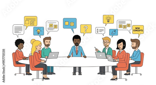 International conference attendees respond to a call for innovation around a table