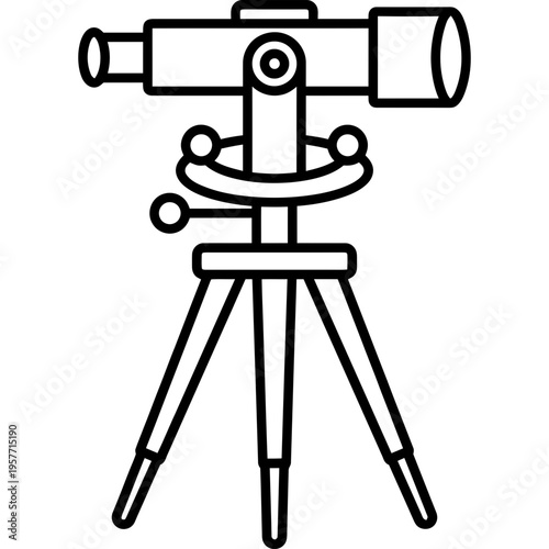 Minimalistic surveyor transit level outline icon