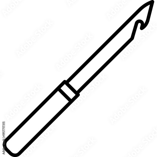 Minimalistic pipe organ voicing knife outline icon