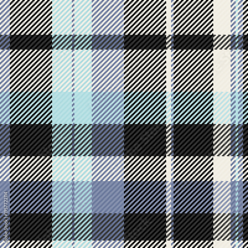 Herringbone textile check background, sketching fabric texture plaid. Oktoberfest seamless vector pattern tartan in white and black colors.