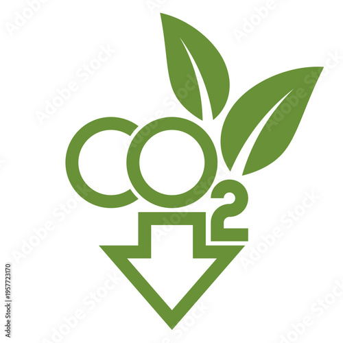 Reducing CO2 emissions to stop climate change. CO2 carbon neutral sign. Reducing CO2 emissions sign. Stop climate change symbol