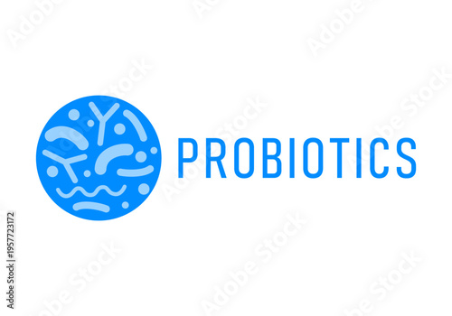 Probiotics. Gut microbiota with healthy prebiotic bacillus. Human microbiome, probiotic beneficial bacteria