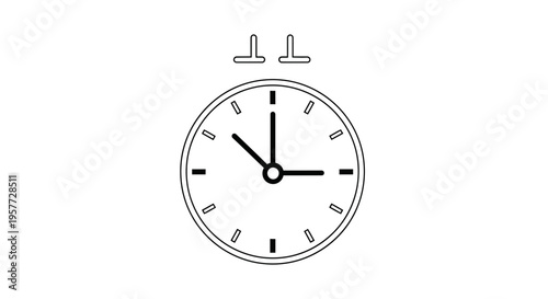 Wall clock with hour and minute hands.