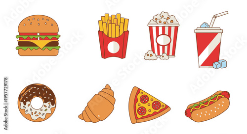 Assorted junk food and snacks 3.