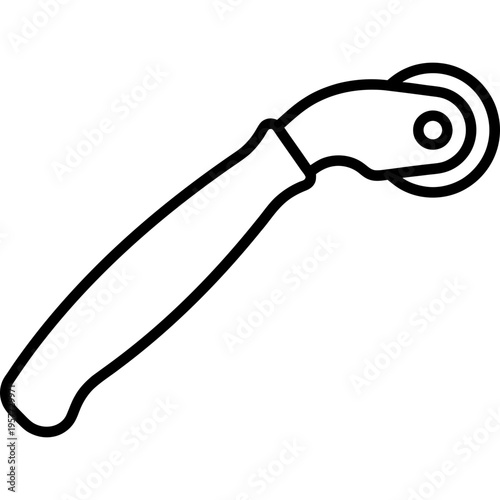 Minimalistic sheet metal hand grooving tool outline icon