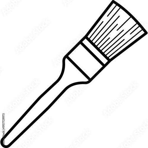 Minimalistic flat gilder tip brush outline icon