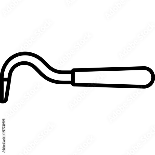 Minimalistic clock pivot burnishing polisher outline icon