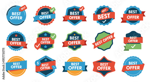 Collection of best offer stickers.