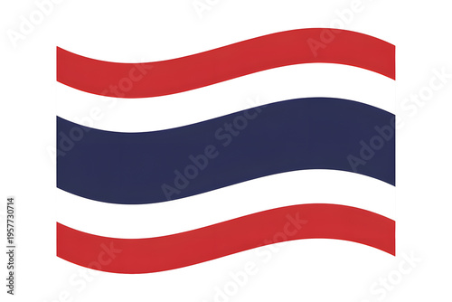 Vibrant stylized Thailand flag waving, perfect for travel blogs, cultural projects or celebrating Thai heritage with patriotic flair. Free Download Vibrant stylized Thailand flag waving, perfect for travel blogs, cultural projects or celebrating Thai heritage with patriotic flair. - GFXLoad