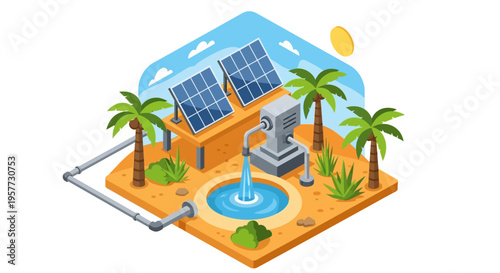 Solar Panel Water Pump System.