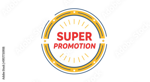 Super promotion sale discount logo.