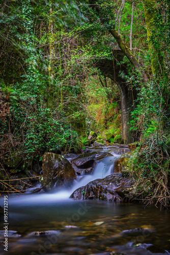 Hiking Trail with Waterfalls between Pedra Ferida and Louçainha, Portugal