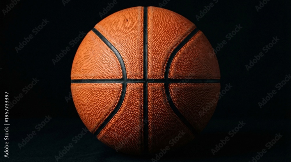Obraz premium basketball on black background