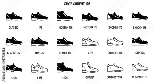 Shoe Variant Collection: Diverse Styles and Designs for Fashion and Footwear