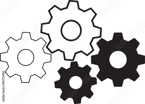 gear transmission system illustration showing motion transfer concept
