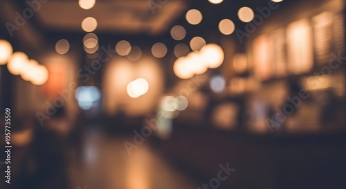 Blurred Warm Lights in a Cozy Indoor Setting.