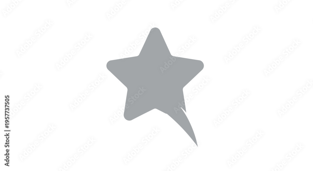 Obraz premium Gray star shape symbol icon.